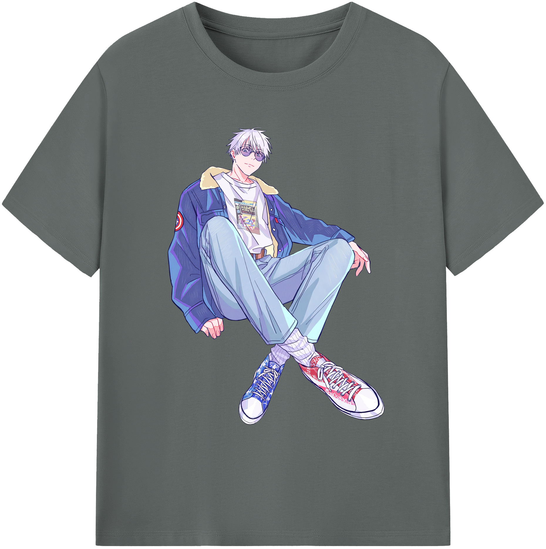 （画像用） 呪術廻戦 Jujutsu Kaisen 綿100％ メンズ半袖Tシャツ｜肌触りやわらか＆通気性